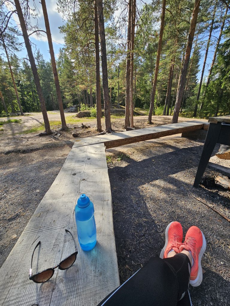 Walking in the forest has been proven to help relieve stress. Saija Laaksonen's home album, in Petikko, Vantaa in August 2024