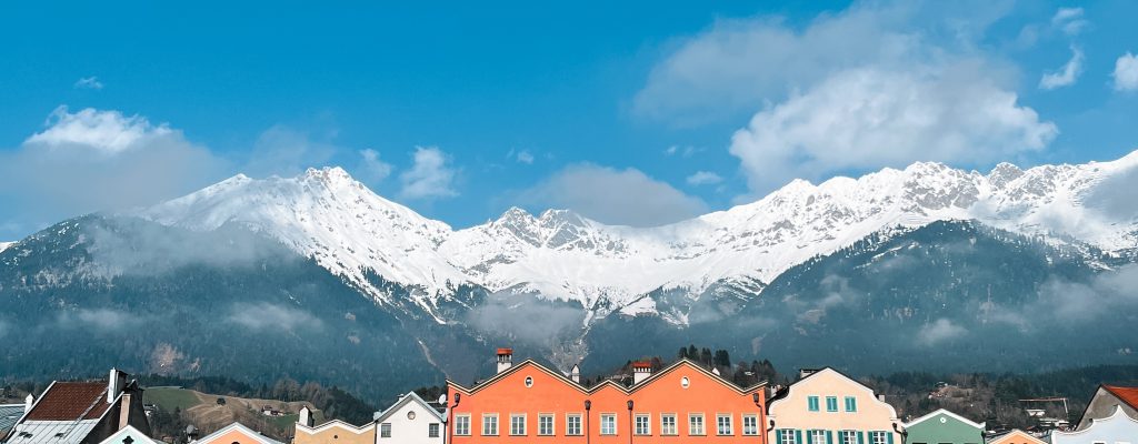 The view of the Alps from the Innsbruck Old Town