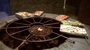 Top food memory No2 is BBQ by volcano Timanfaya in Lanzarote.