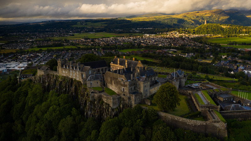 Stirling Castle on a big mountain