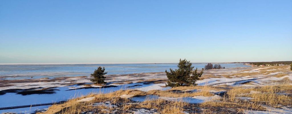 Sunny view of the beach.