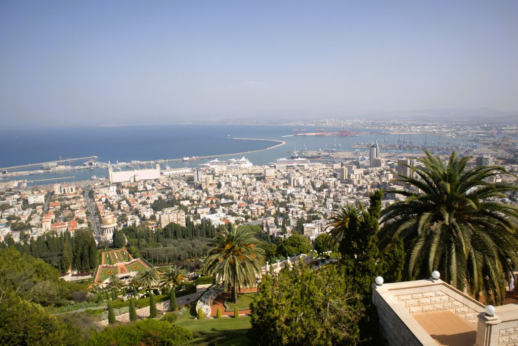 View of Haifa Bay Mediterranean