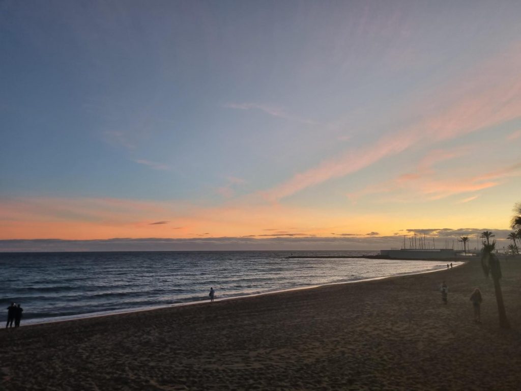 Enjoying beaches in beautiful Spain.
