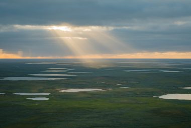 Sun over the Yamal tundra