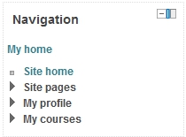 MyMoodle navigation