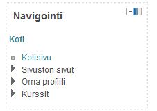 Navigointi Moodle kakkosessa
