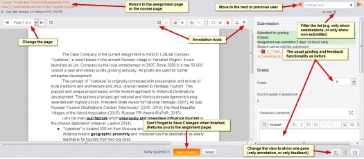 Grading page Moodle 31