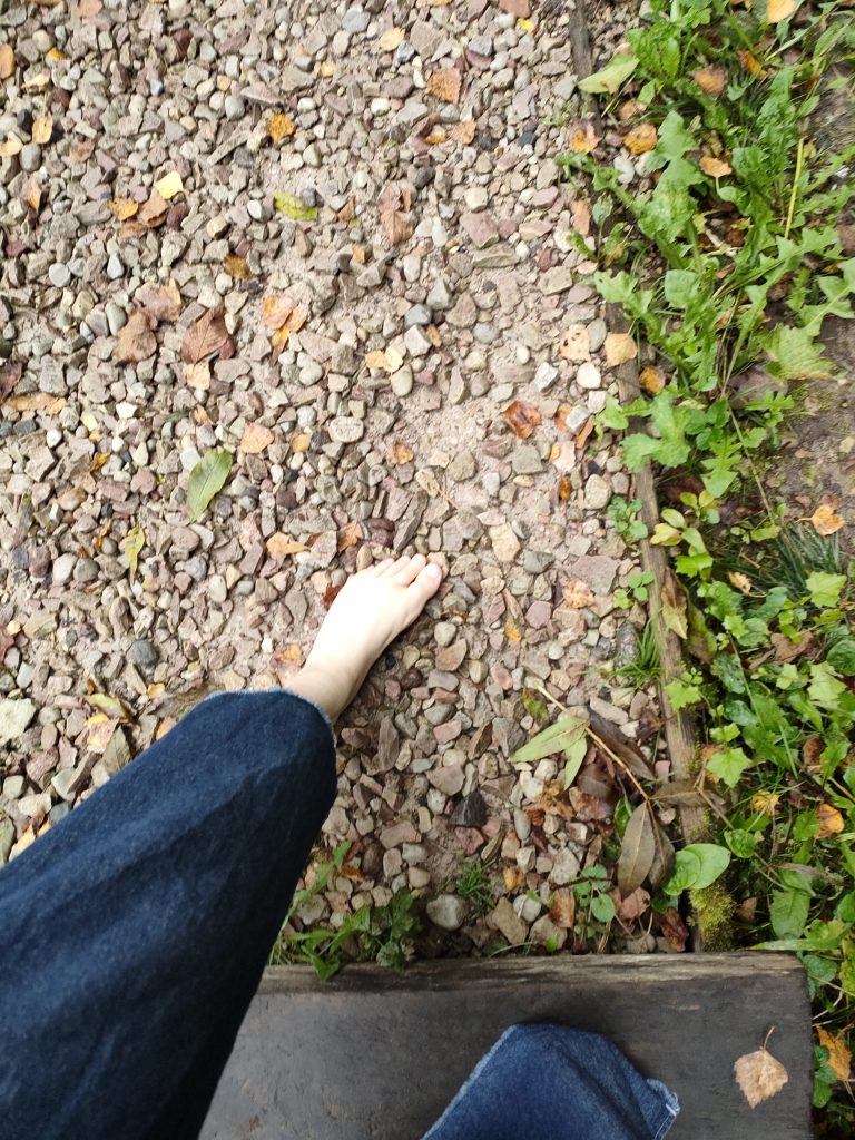 Walking on pebbles