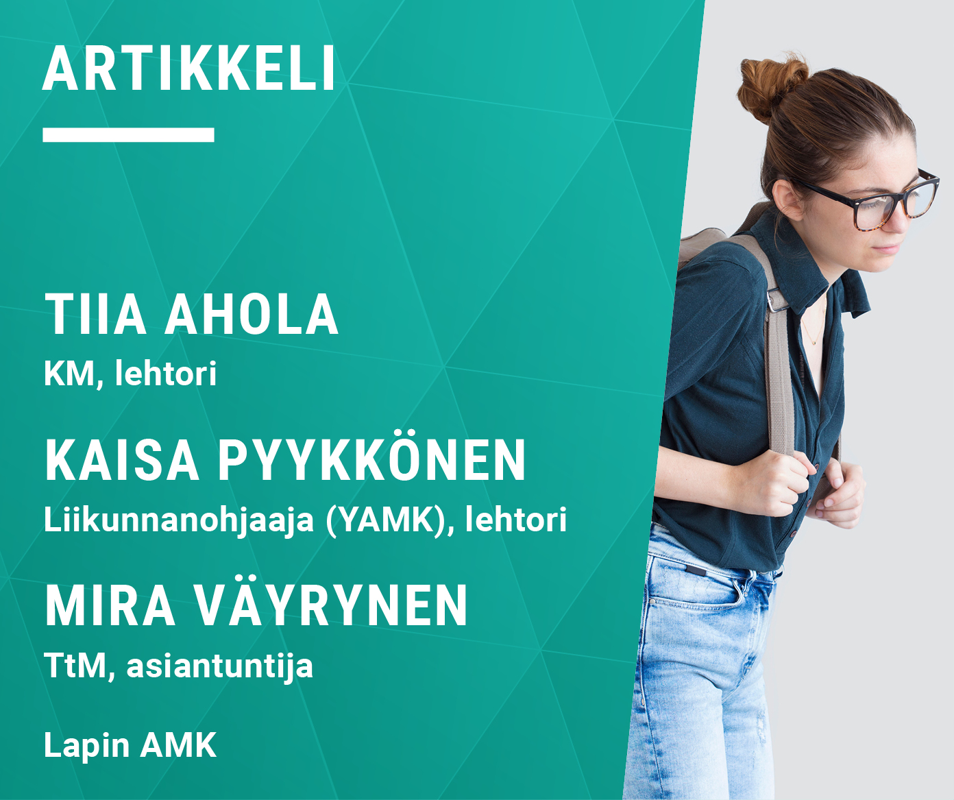Raskasta reppua kantava henkilö.