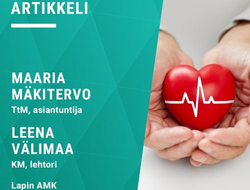 Kuvituskuvassa sydän ja sen käyrä ihmisen kämmenillä.