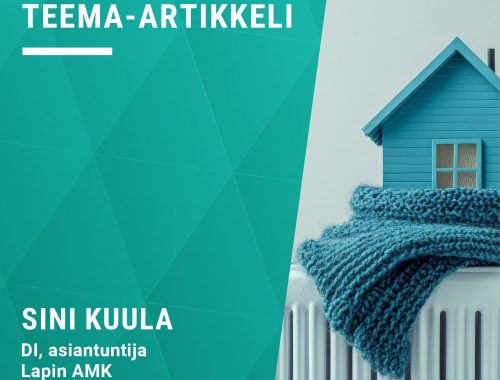 Talon pienoismalli kaulahuiviin käärittynä lämpöpatterin päällä.