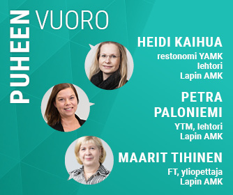 Kirjoittajien tiedot ja kasvokuvat.