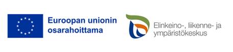 EUn lippulogo ja ELY-keskuksen logo.