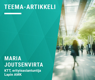 Kirjoittajan tiedot ja kuvituskuvassa henkilöitä kuvitteellisen kaupungin kadulla.