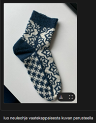 Sukka ja kehote luoda kuvan perusteella neuleohje.