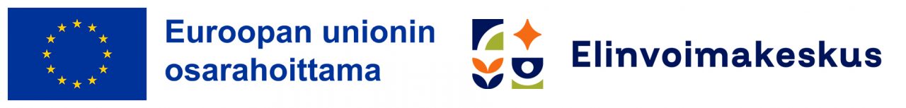 EU:n osarahoittama ja elinvoimakeskuksen logot.