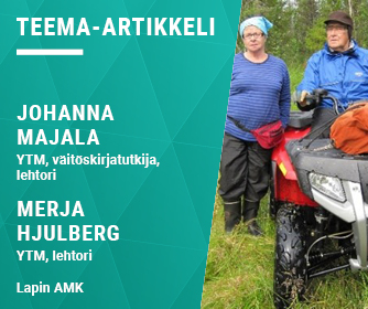 Kirjoittajien tiedot ja kuvituskuva.