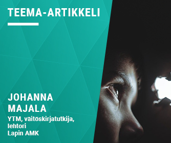 Kirjoittajan tiedot ja kuvituskuva.