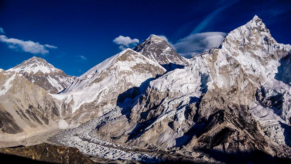 Mount Everest rising above all