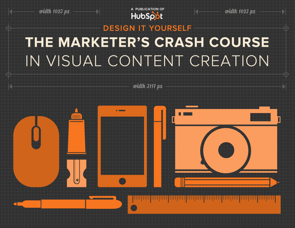 hubspot marketers visual content creation marketers crash ebook cover