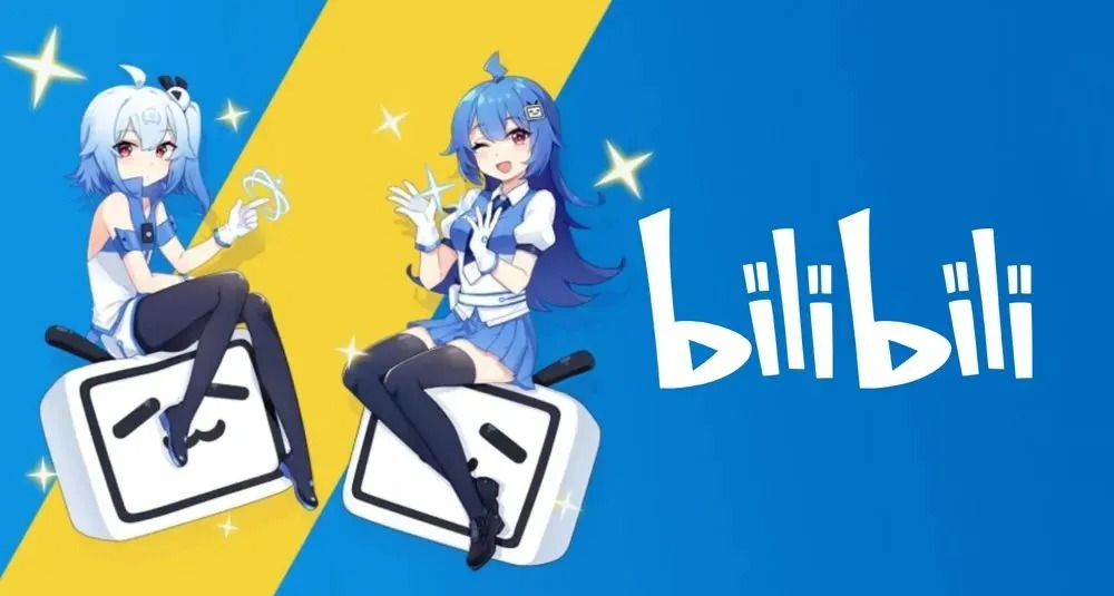 bilibili logo with anime mascots