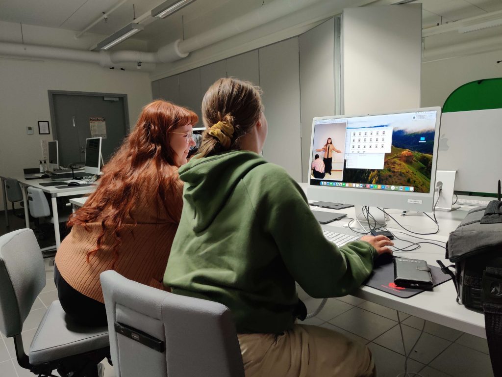 Project group members are working on printing out the puppets. 