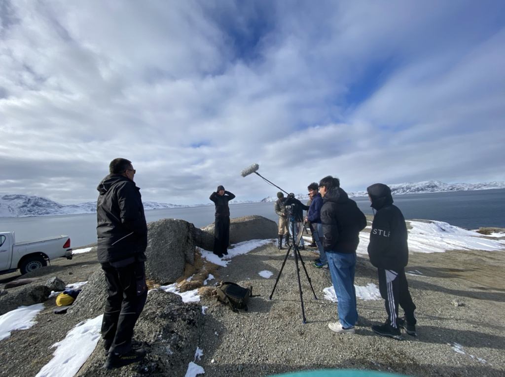 Practicing sound recording and filming in a location chosen by the students.