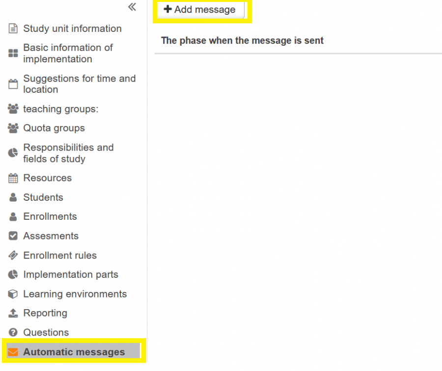 Screenshot from Peppi: Automatic messages