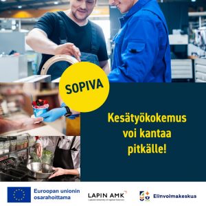 Kuvia kesätyöntekijöistä eri rooleissa