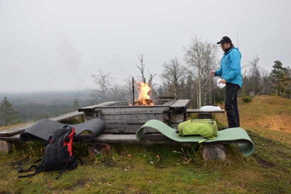 Campfire sire in Jupukka, Sweden