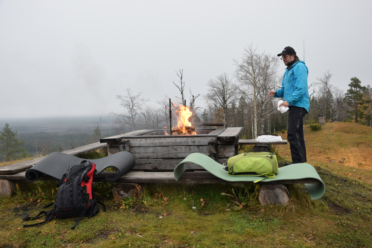 Campfire sire in Jupukka, Sweden