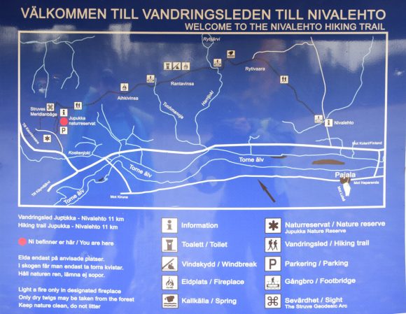 Information board in Jupukka, Sweden