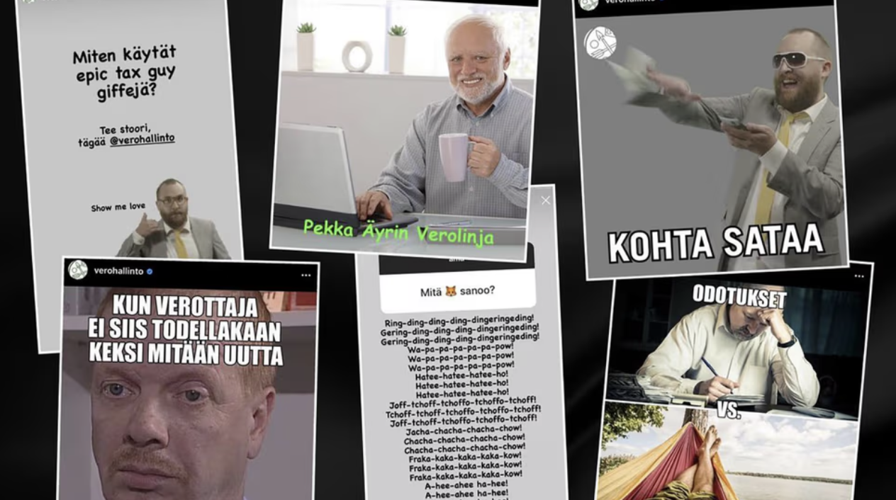 Verohallinnon Instagram julkaisuja Kuva: @verohallinto / Instagram