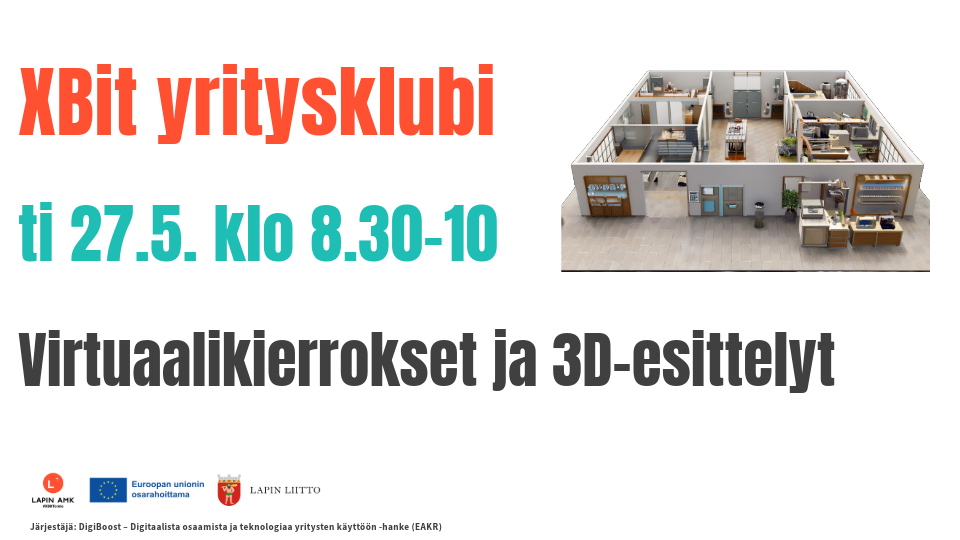 XBit yritysklubi:virtuaalikierrokset ja 3D-esittelyt 27.5.2025